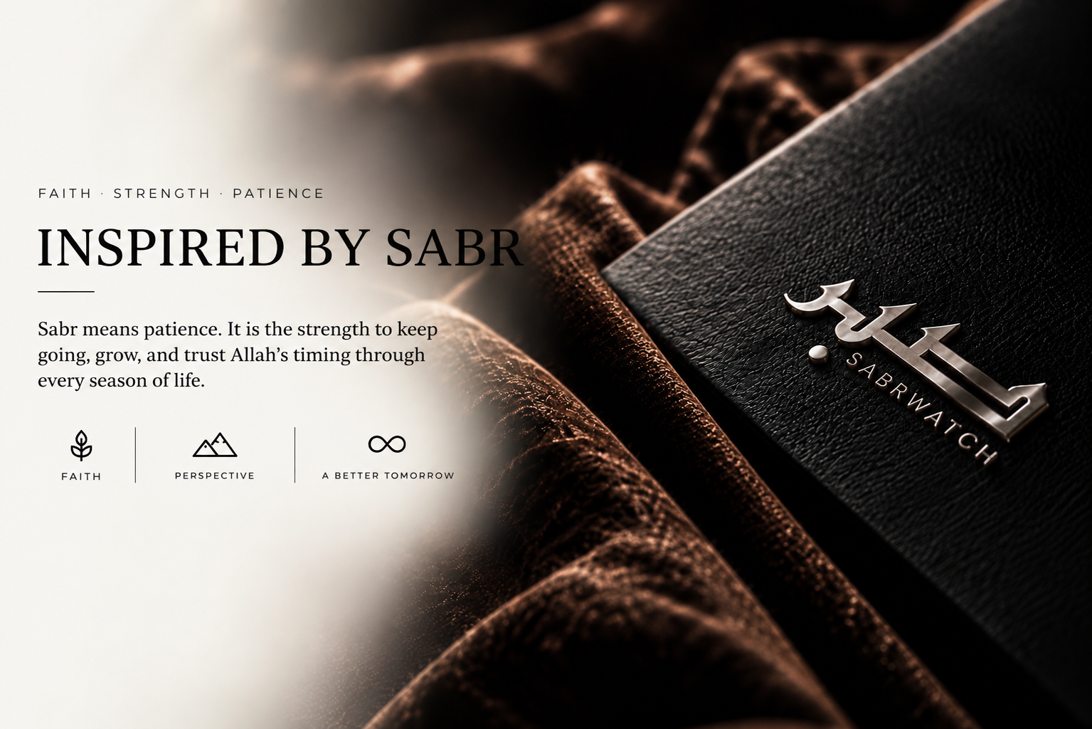 Inspired by Sabr. Sabr means patience and trusting Allah’s timing through every season of life.